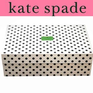 Kate Spade New York Polka Dot Decorative Storage Nesting Box- White